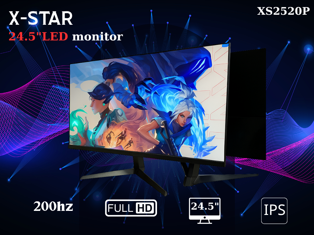 Màn Hình hãng XSTAR 24.5 inch 200HZ - Mới 100% FULL BOX - Hàng hãng bảo hành 2 năm