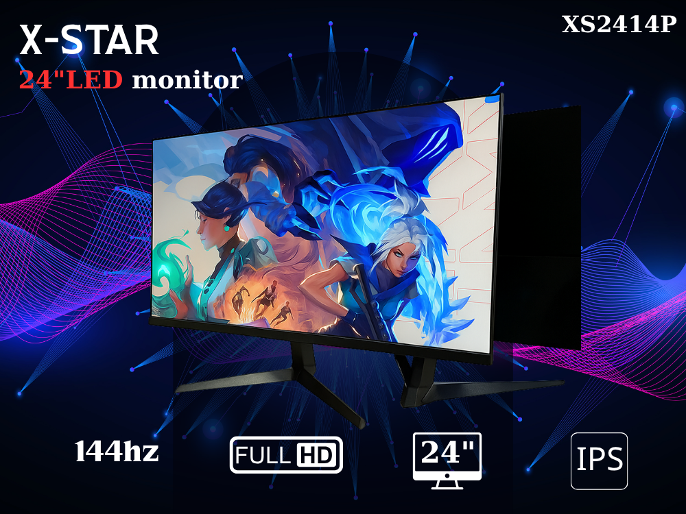 Màn Hình hãng XSTAR 24inch 144HZ - Mới 100% FULL BOX - Hàng hãng bảo hành 2 năm