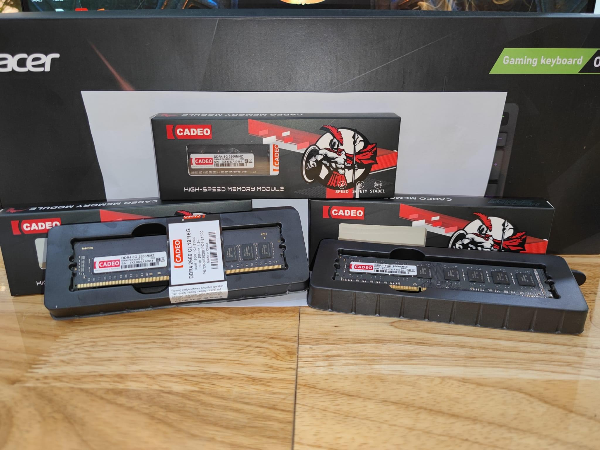 Ram PC CADEO DDR4 8GB  Bus 2666Mhz bảo hành chính hãng 36 tháng