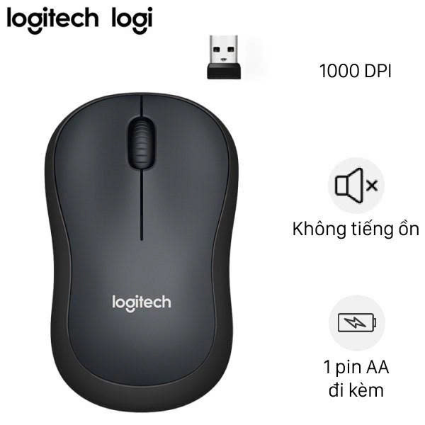 Chuột không dây Logitech Silent M220